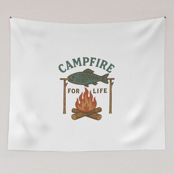 Item preview, Campfire For Life Fishing Camping Flame designed and sold by Adrian Kane.