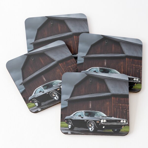 Item preview, Classic Muscle Car Sticker – Stormy Barn Scene with Retro Power designed and sold by Artistic canvas store.