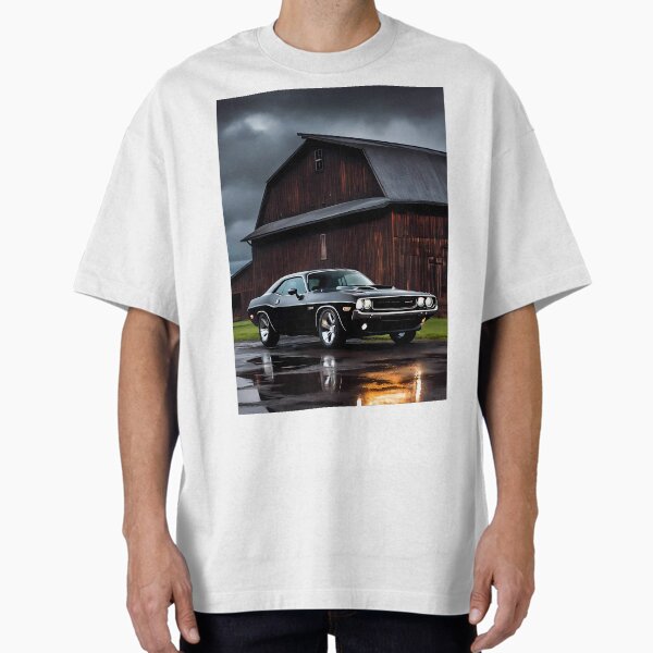 Item preview, Classic Muscle Car Sticker – Stormy Barn Scene with Retro Power designed and sold by Artistic canvas store.