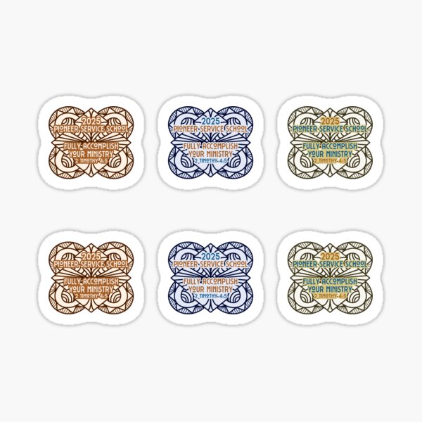 Item preview, Pioneer Service School 2025 Ministry Stickers designed and sold by Paradise JW Graphics & Gifts.