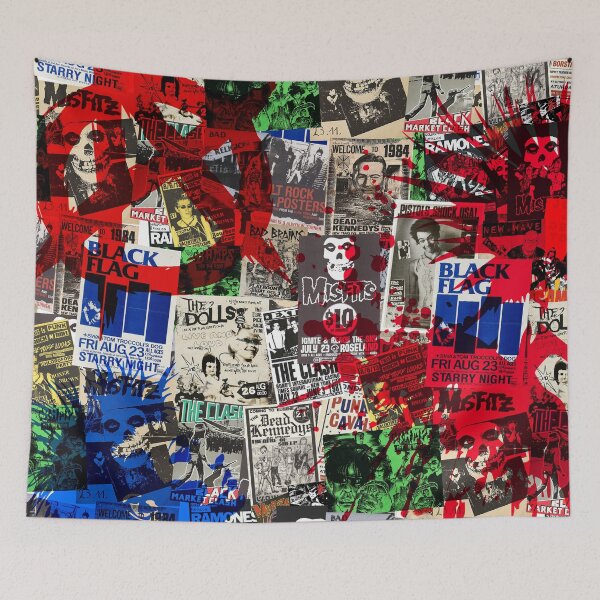 Item preview, Punk Rock old Poster Collage mixed art designed and sold by paulo silveira.