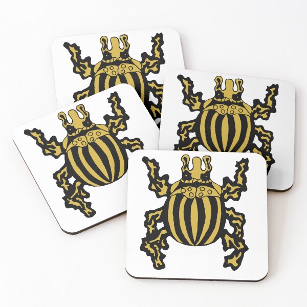 Item preview, Goldbug in Metallic Gold with White Outline designed and sold by eebclee.