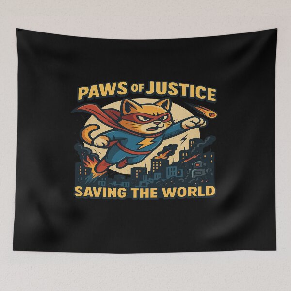 Item preview, Superhero Cat Saving The World With Style designed and sold by ‏Designly Yours‏.