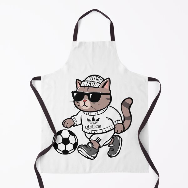 Item preview, Siso Cool Cat in Abibas Tracksuit Playing Soccer designed and sold by Cattoon Studio.
