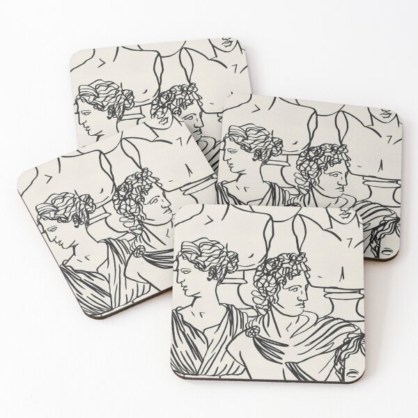 Item preview, classic statues art pattern designed and sold by Pretty Postcards.