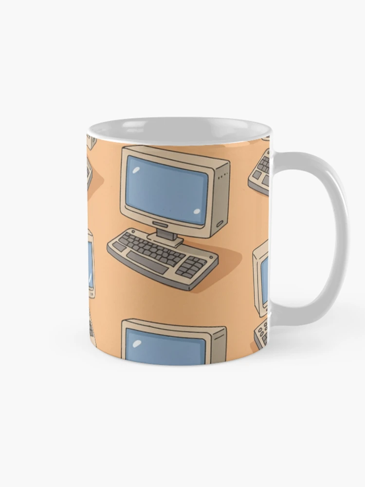 Thumbnail 3 of 6, Coffee Mug, Retro Computer Pattern designed and sold by MySignatureItems.