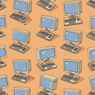 Artwork thumbnail, Retro Computer Pattern by MySignatureItems