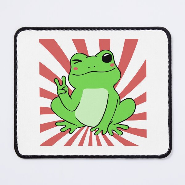 Item preview, Frog winking and flashing the peace sign designed and sold by SBDesignsForYou.