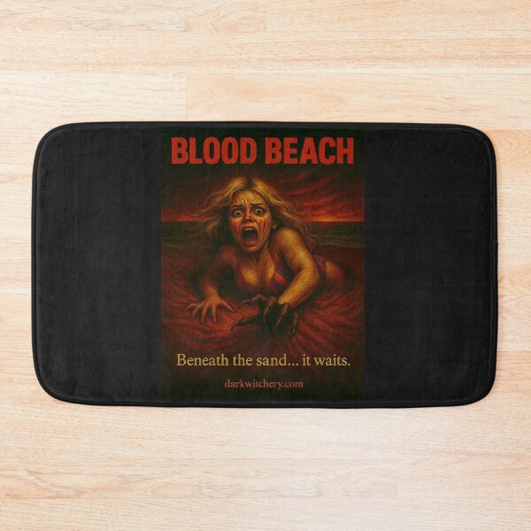 Item preview, Blood Beach/ Retro Horror Monster Poster designed and sold by Dark Witchery.