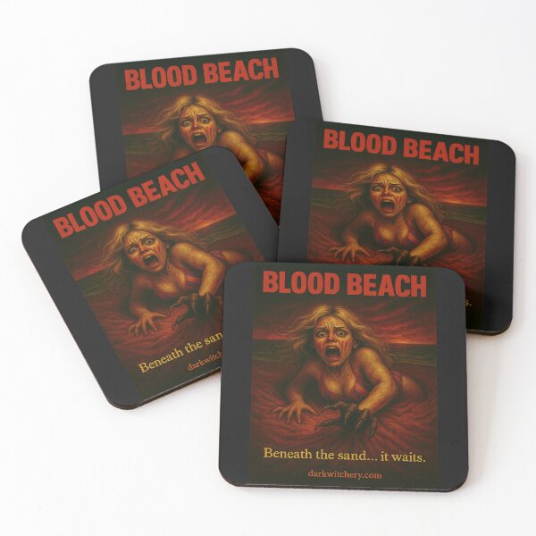 Item preview, Blood Beach/ Retro Horror Monster Poster designed and sold by Dark Witchery.