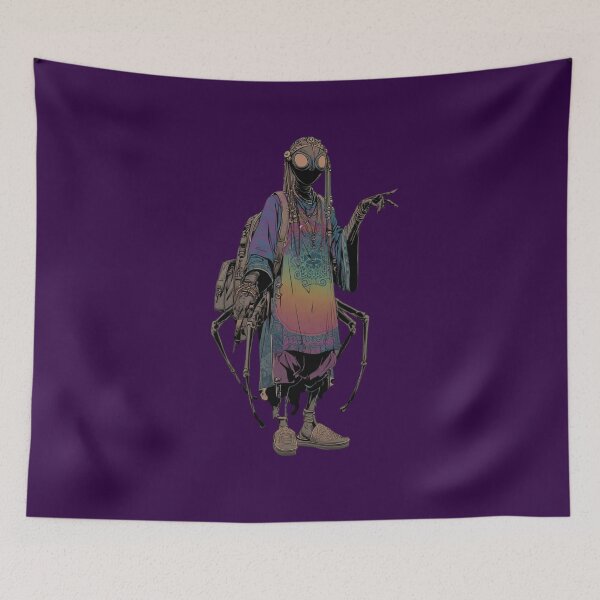 Item preview, Title: Cyber Nomad of the Wastes designed and sold by MYTHIC PEEL STICKERS.