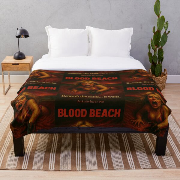 Item preview, Póster de monstruo de terror retro de Blood Beach designed and sold by Dark Witchery.