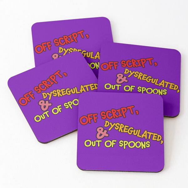 Item preview, Off Script, Unregulated, & Out of spoons designed and sold by CatDadstrophe's Wares.