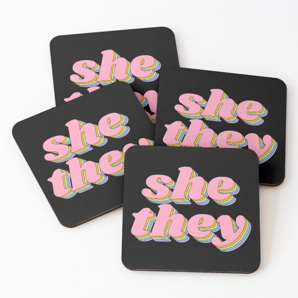 Item preview, she/they rainbow designed and sold by rainytheday.