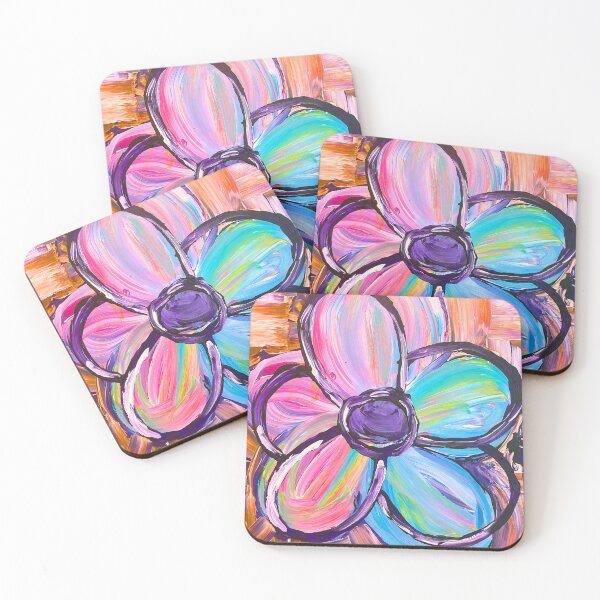 Item preview, Colorful Abstract Painting of Flower designed and sold by SashaSaidSo.