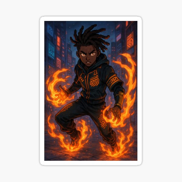 Item preview, Flameborn Legacy: The Firebender of New Afrika designed and sold by Kulture Sketch .