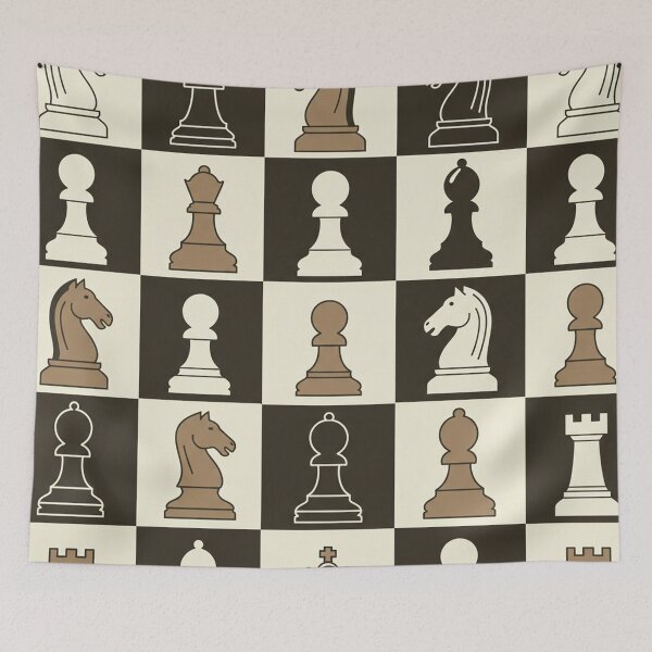Item preview, Chessboard and Pieces Pattern designed and sold by MySignatureItems.