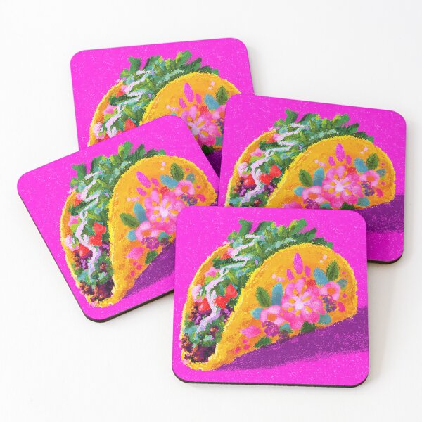 Item preview, Floral Taco with Pink Background designed and sold by bubblegoth.