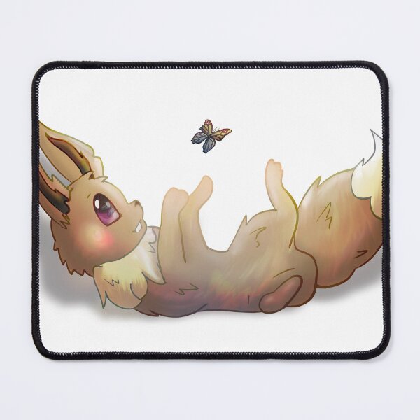 Item preview, Pocketmon Fanart Eevee playing with Butterfly designed and sold by Cosplay Evolution.