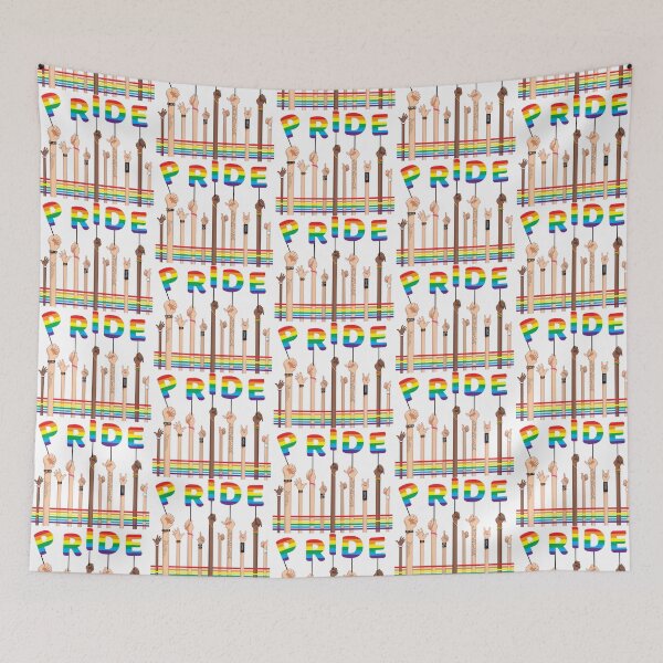 Item preview, Rainbow Pride Hands United Art Print designed and sold by ZhivanCrimson.
