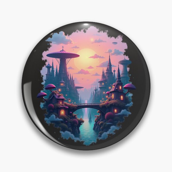 Item preview, Whimsical Cityscape - Dream World designed and sold by IronInkClothing.