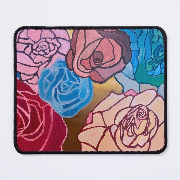 Item preview, Colorful Roses in Abstract Plane designed and sold by SashaSaidSo.