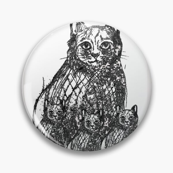 Item preview, The black cat family cross my path! By Bevilaqua Original Draw White designed and sold by Helios Be. Lavsh.