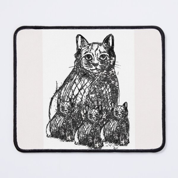 Item preview, The black cat family cross my path! By Bevilaqua Original Draw White designed and sold by Helios Be. Lavsh.