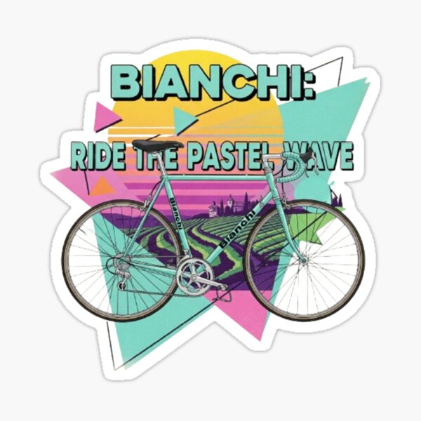 Item preview, Bianchi T-Shirt - Pastel Wave Retro Road Bike Tee designed and sold by GalaxyInstore.