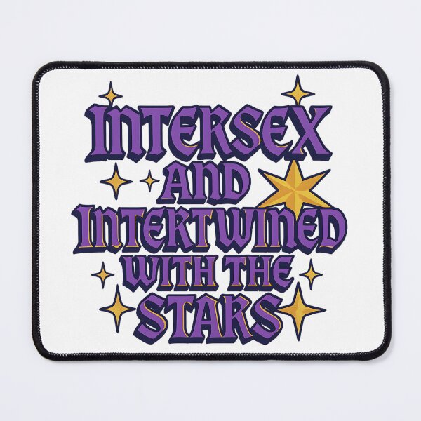 Item preview, Intersex And Intertwined With The Stars – Cosmic Typography designed and sold by Haus Of Sin.