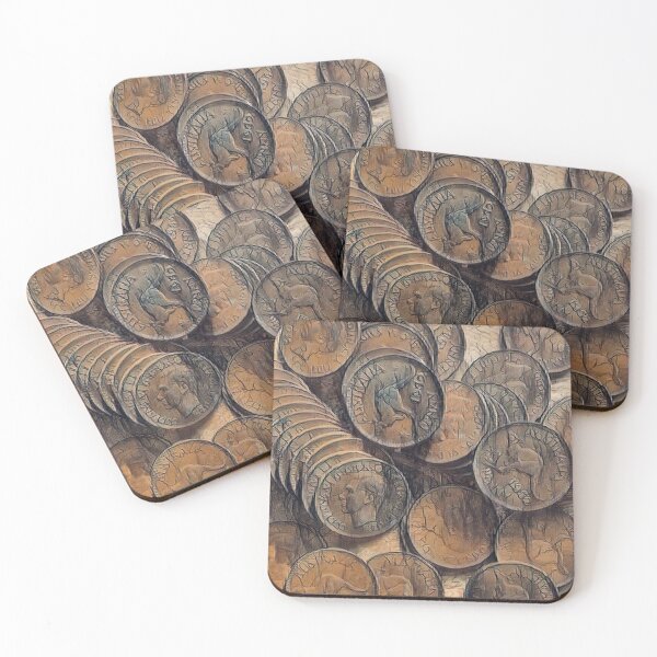 Item preview, 1950s Australian copper pennies designed and sold by WildLadyWood.