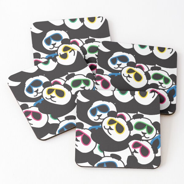 Item preview, Sunglass wearing cool panda animal print pattern designed and sold by fluffyfamcraft.