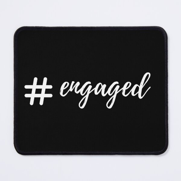 Item preview, #Engaged Hashtag - Elegant Engagement Typography Art designed and sold by HustleBossLady247.