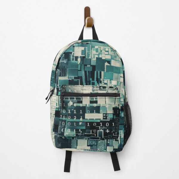 Item preview, Digital Consciousness – Abstract AI Face in Data Stream designed and sold by OSProjects.