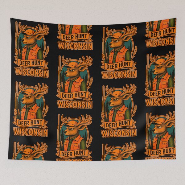 Item preview, Deer Hunt Wisconsin designed and sold by CampGoForBeer.