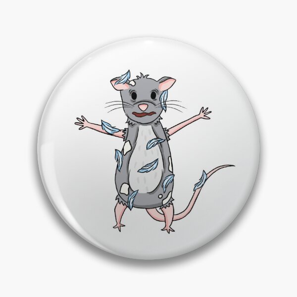 Item preview, Scared of Flight: Mort the Flightless Rat designed and sold by scarletsunrise.