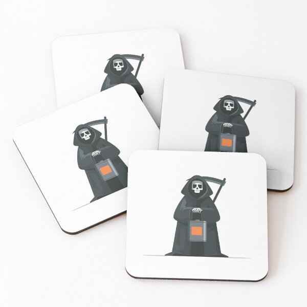 Item preview, Grim Reaper Low Battery – Exhausted Death Dark Humor Illustration designed and sold by Alphakenon.