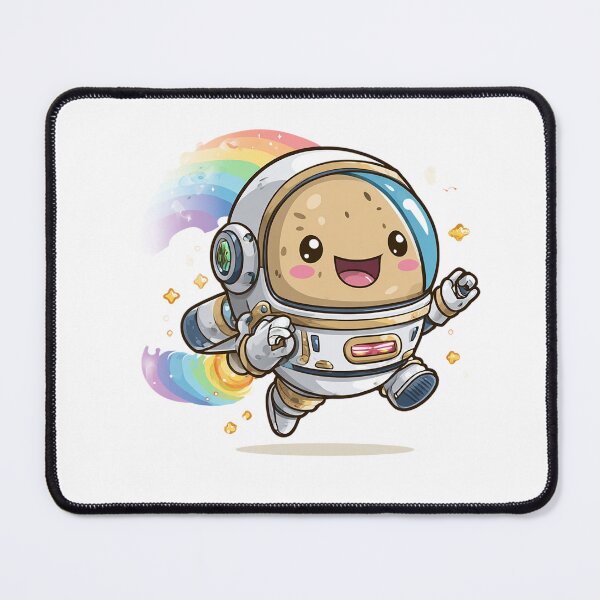Item preview, Kawaii Potato Astronaut with Rainbow Jetpack – Cute Space Explorer Design designed and sold by Alphakenon.