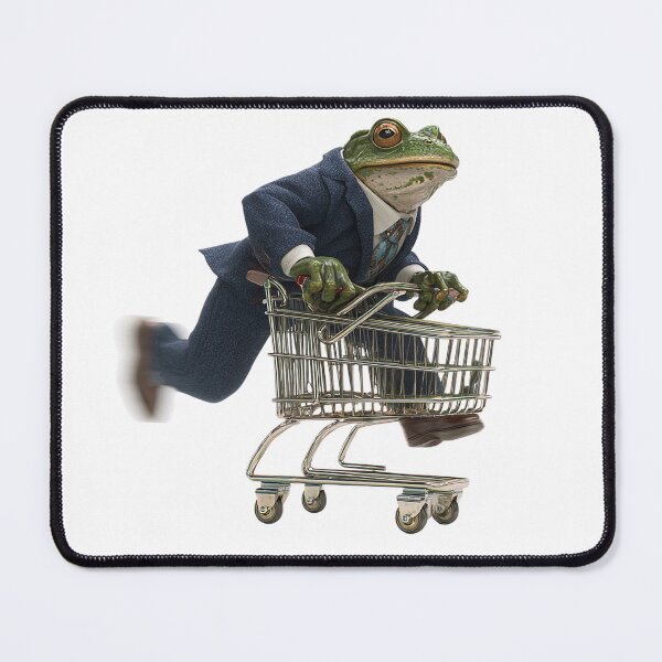 Item preview, Business Frog on a Shopping Cart – Funny Animal in Suit Art designed and sold by Alphakenon.