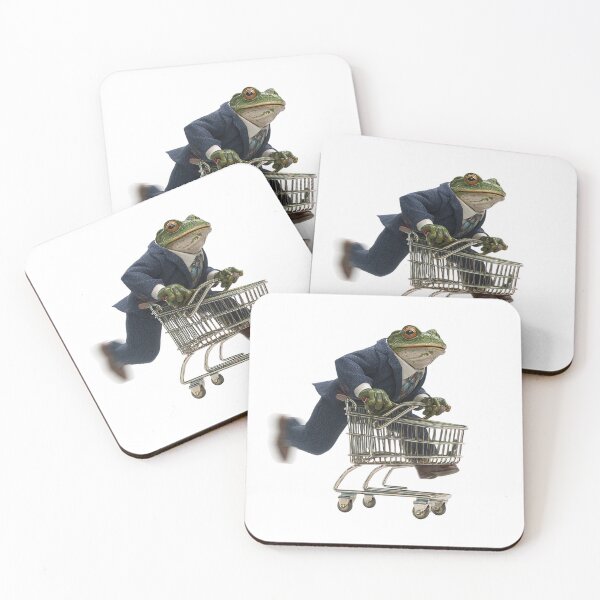 Item preview, Business Frog on a Shopping Cart – Funny Animal in Suit Art designed and sold by Alphakenon.