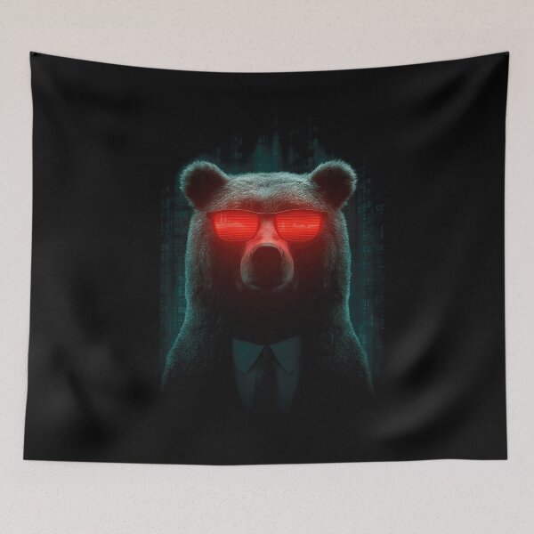 Item preview, Bear In A Suit Neon Red Glasses designed and sold by jecphotography and art.