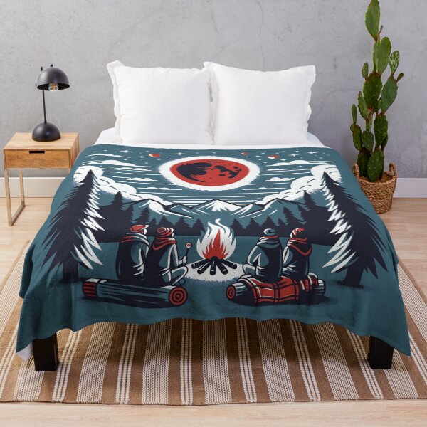 Item preview, Full Moon Lunar Eclipse Camping designed and sold by MAGICKEY2024.