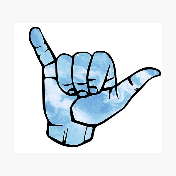 Blue Tie Dye Shaka Photographic Print