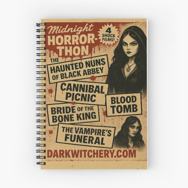 Item preview, Midnight Horror-Thon / Retro Grindhouse Horror Poster designed and sold by Dark Witchery.