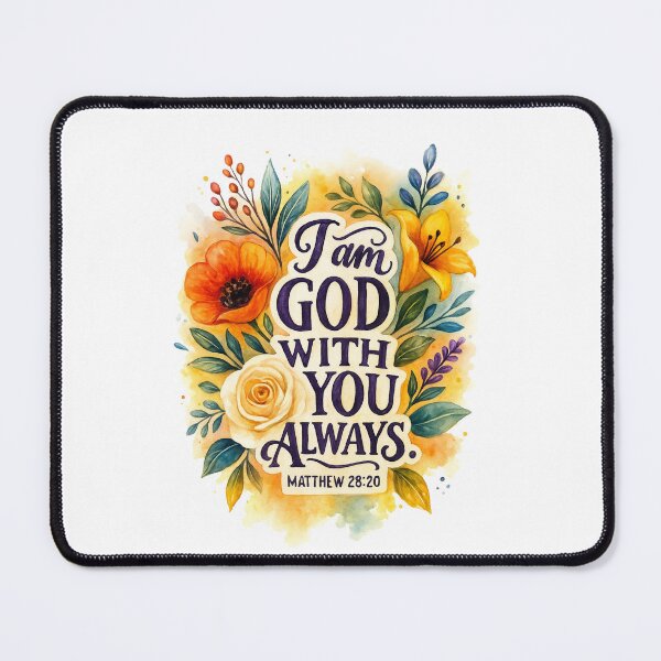 Item preview, I am God with You Always Matthew 28:20 Christian Design designed and sold by GoodwillDesigns.