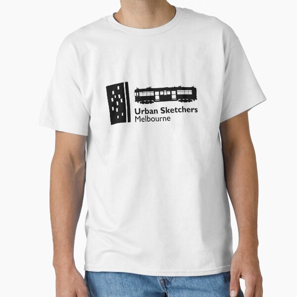 Item preview, USK Melbourne - large black logo on front designed and sold by Melbourne Urban Sketchers.