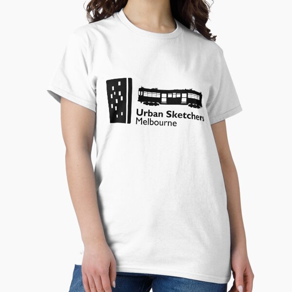 Item preview, USK Melbourne - large black logo on front designed and sold by Melbourne Urban Sketchers.