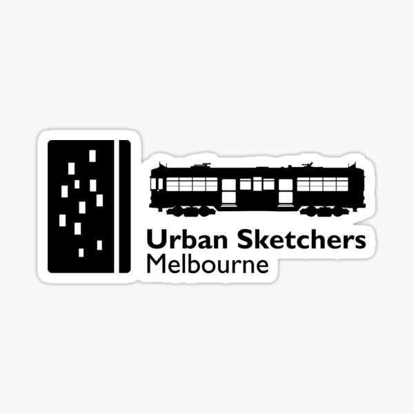 Item preview, USK Melbourne - large black logo on front designed and sold by Melbourne Urban Sketchers.