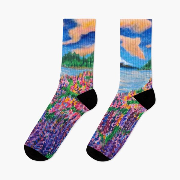 Item preview, Lupins Near Mt. Cook designed and sold by PaniaBrown.