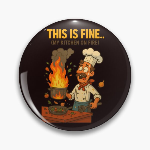 Item preview, This Is Fine... (My Kitchen On Fire) designed and sold by FrameFlow.